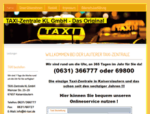 Tablet Screenshot of kl-taxi.de